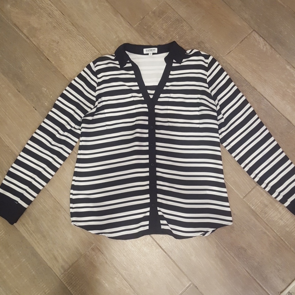 Striped Express Portofino Shirt medium